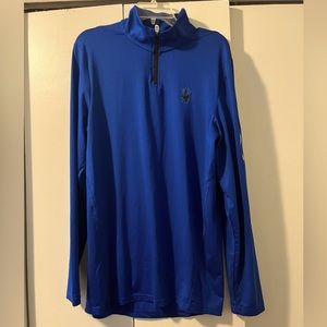 Men’s Blue Spyder 1/4-Zip Baselayer Shirt